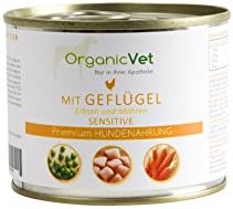 OrganicVet Wet Dog Food with Peas and Carrots, 6 Units (6 x 200g)