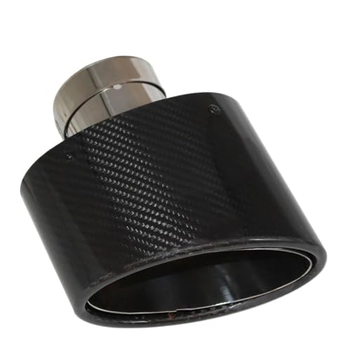 Boquilla tubo escape coche con silenciador de acero ovalada 150 mm 4