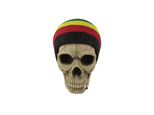 World of Wonders Stoney Rasta Skull Wandhänger I Rastafarian Gothic Smoking Skelett I 420 Home Decor 24,8 cm Cover