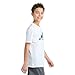 Adidas Boys Short Sleeve Halftone Camo Logo Tee, White with Blue, S (8)