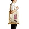 Dog Meme Tote Bag Smiling Dog Funny Bag with Croc on Head Iconic Meme (White) #1