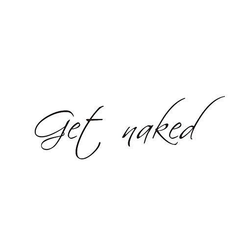 Get Naked Wall Decal Vinyl Bathroom Home Background Decor Wall Art Sticker(23.6''x11.8)