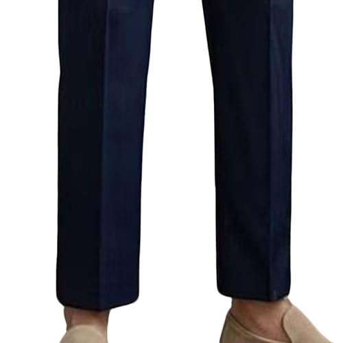 Men's Stylish Casual Dress Pants Summer Solid Color Suit Pants Comfortable Straight Fit Work Pants​4