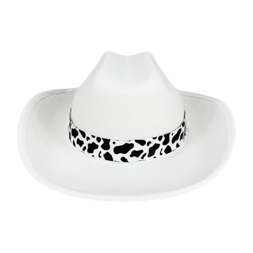Comfortable Cow Hat Band Childrens Western Hat Fabric Fabric for Parties Daily Wear Wool Cowboy Hats for Boys and Girls