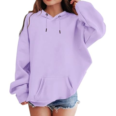 SoLu DAY8 Hoodies Sweatshirt Kids Girls 2-12 Years Round Neck School Girls Trendy Lightweight Cute Comfy Winter Fall Casual Sports Long Sleeve Blouse Cover