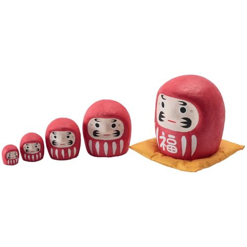 Muñeca Daruma Japonesa de 5.4 pulgadas hecha a mano miniatura 1