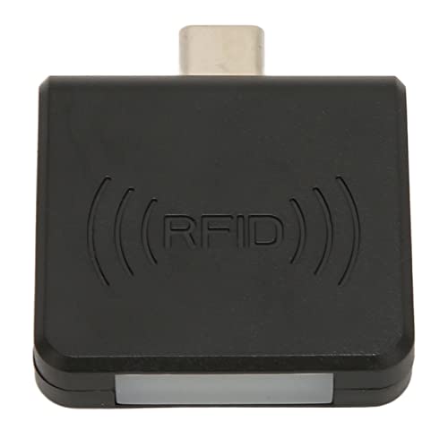Lector de tarjetas cuadrado, lector de tarjetas de crédito tipo C, interfaz de identificación, lector de tarjetas de teléfono móvil, 125 Khz, lector de tarjetas inteligentes portátil (negro)