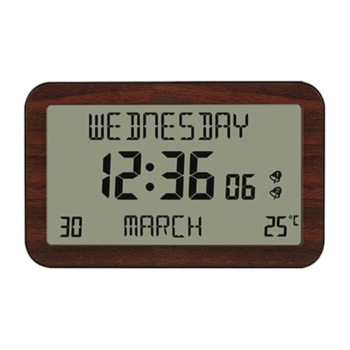 Reloj despertador, pequeña alarma digital con pantalla LCD | Dispositivos multifunción con múltiples idiomas máquina para dormir, escritorio, sala de estar, viajes, aula, oficina, hogar, noche