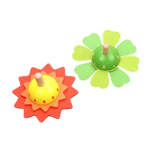 BESPORTBLE Wood Gyro Toy Rotating Tops Plaything Boy Girl Desktop Toy Shape Recognition Plaything Multi Wooden Spinning Top