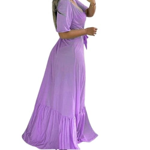 Saída de Praia Longa Luxo Lilás Verão Kimono