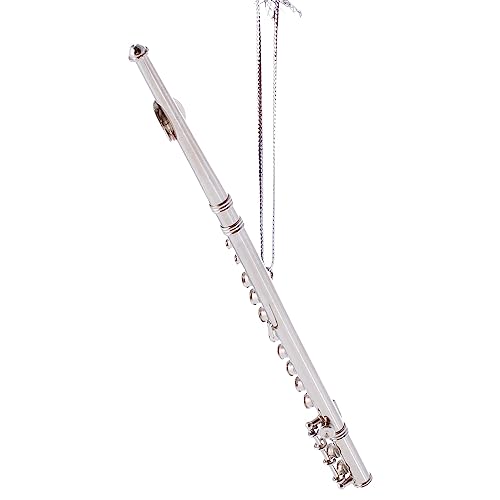 Silver Flute Musical Instrument Christmas Tree Ornament Decoration Music Band