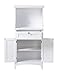 American Furniture Classics 25503 OS Home and Office Microwave/Coffee Maker Utility Cabinet with Drawer, Small, White, 1 Cabinet