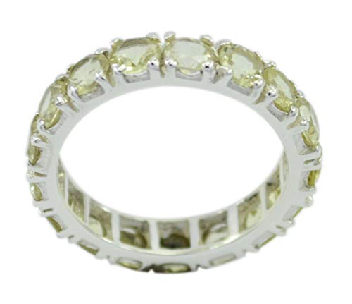 Bague en quartz citron véritable en argent, le cadeau idéal