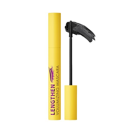 Lash Mascara, Thickening Curling Mascara, Smudge-Proof Waterproof Makeup 0.3oz, Volumizing Eye Cosmetic, Buildable Long-Lasting Formula for Sensitive Skin, Daily Use, Night Out and Travel