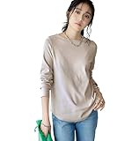 [ニッセン] Tシャツ・カットソー ＵＶカット綿１００％フライス素材ボートネック長袖Tシャツ ライトグレー LL