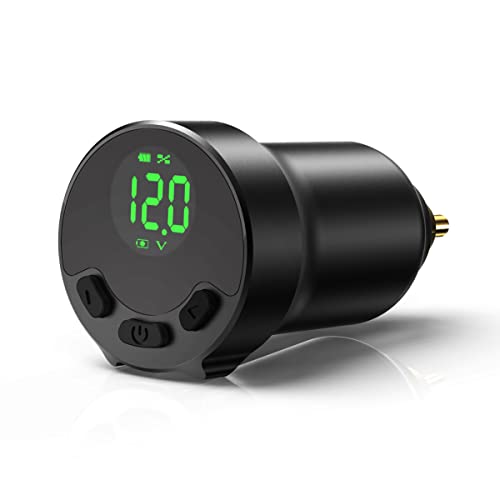 TATELF Minibatería para dispositivos de tatuaje, recargable por USB. Fuente de alimentación digital para máquina de tatuajes, conector RCA Cover