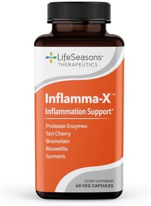 Life Seasons – Inflamma-X – Inflammation Support Supplement – Soothes Everyday Aches & Chronic Discomforts – Reduces Tissue Swelling & Pro-Inflammatory Compounds – Contains Turmeric – (60 Capsules) Life Seasons – Inflamma-X – Inflammation Support Supplement – Soothes Everyday Aches & Chronic Discomforts – Reduces Tissue Swelling & Pro-Inflammatory Compounds – Contains Turmeric – (60 Capsules)