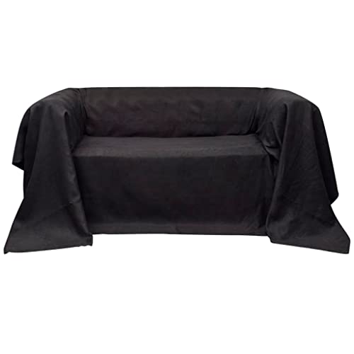 Housse de canapé micro-suède anthracite pour rénover un meuble usé - 2