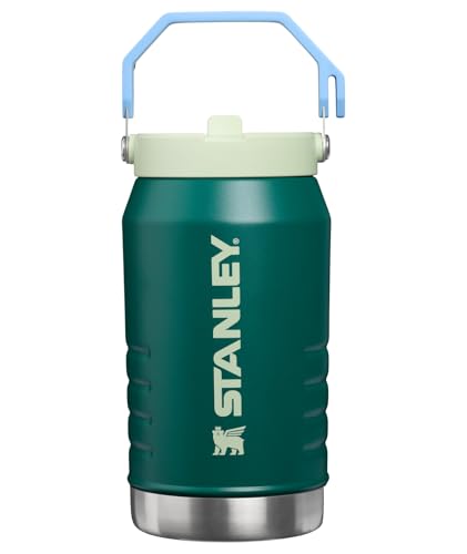 Image of STANLEY IceFlow 2.0 Flip Straw Jug with Handle 64 oz | Twist On Lid and Flip Up Straw | Leakproof for Travel and Sports | Insulated Stainless Steel | BPA-Free | Emerald Honeydew