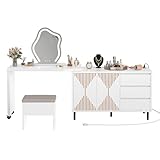 DWVO LED Drawer Dresser with Lights