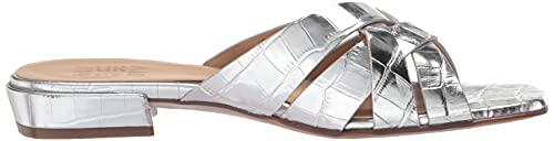 Naturalizer Women's Ashford Slide Sandal, Silver, 8.5 Wide #TOP5