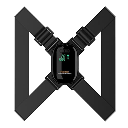 Teruyol Cinturón de Soporte Lumbar Vibratorio Smart Posture, Negro