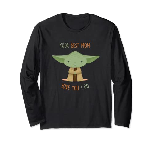 T-shirt Star Wars Yoda manches longues imprimé coton vêtement femme