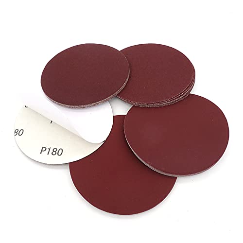 Image of 5/10/20 Pcs Red Color Sandpaper - 5inch 125MM Sanding Discs Hook & Loop PSA/Adhesive 60-2000 Grits for Polishing And Grinding,120 Grit,10PCS