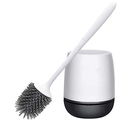 FUKTSYSM Brosse de toilette – Ensemble de brosse de toilette en silicone pour salle de bain, brosse de toilette en silicone pour le nettoyage de la salle de bain, brosses de toilette