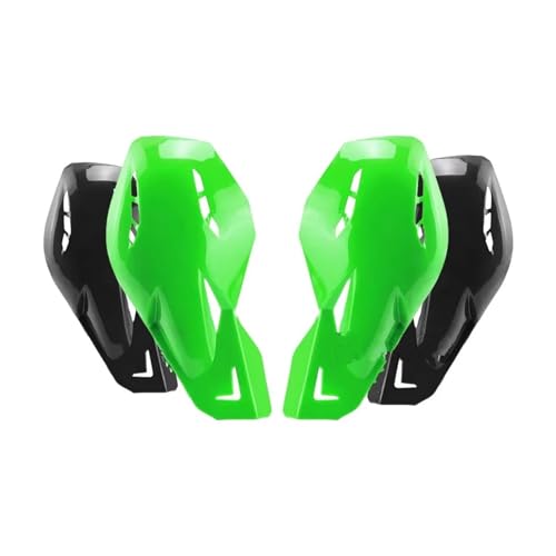 Protège-mains guidon noir Kawasaki KX protégeant des projections