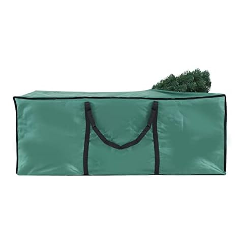BLADO Christmas Tree Storage Bag - Heavy Duty Trees Dual Zippered Storage Containers, Carry Handles, Waterproof Xmas Tree Bag Protects from Dust Fits up to 8ft Tree (Green) Cover