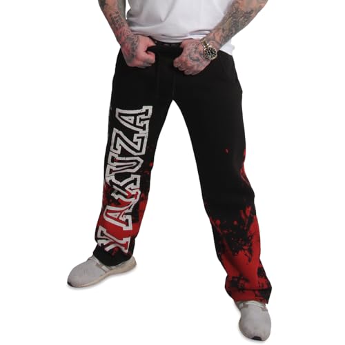 Yakuza Herren Creepy Straight Jogginghose, Schwarz, XXL Yakuza Herren Creepy Straight Jogginghose, Schwarz, XXL