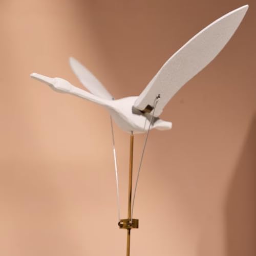 Caja de música Flying Swan de madera con modelo dinámico y adorno de mesa musical 6