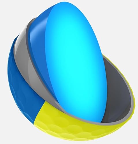 スリクソン 2020 Q-STAR TOUR DIVIDE ゴルフボール イエロー×ブルー 蛍光・艶消し 1ダース(全12球) USA直輸入品 イエロー/ブルー 5枚目