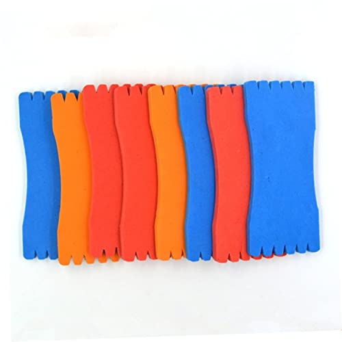 LAPYAPPE 10Pcs Sponge Wrapped Wire Fishing Line Board Spool Accessories Lightweight Winding Board with Slots for Easy Operation Random for Fishing Line