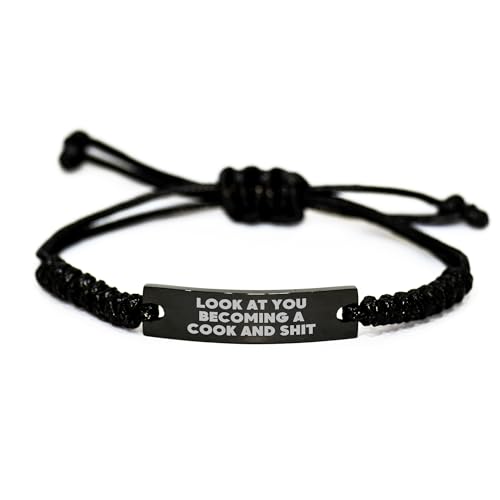 Cook's Best Friend, Funny Rope Bracelet for Cooks, Look At You Becoming A Cook And Shit, Valentine's Unique Gifts from Friends to Cook