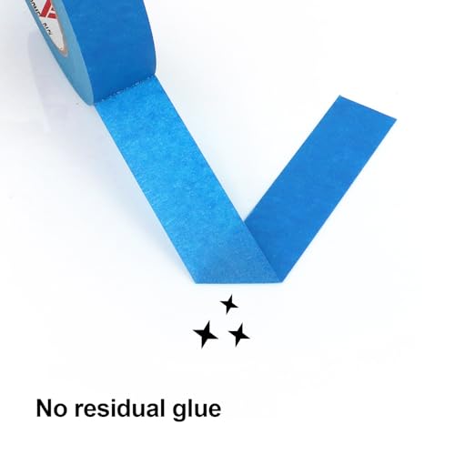 Image of BOMEI PACK Blue Painters Tape 1 Inch Bulk - Paint Tape 20 Rolls x 1 Inch x 55 Yards - Blue Masking Tape for Walls Painting, DIY Crafting, Edge Finishing and School Projects, Total 1100 Yards