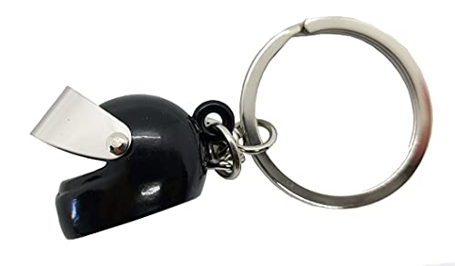llavero casco de moto deportiva (Negro) Cover