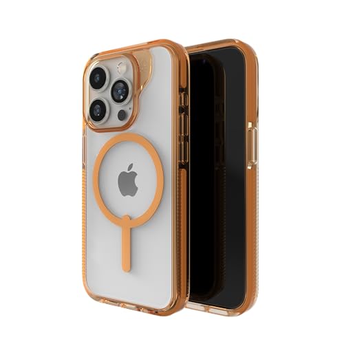 Image of ZAGG Santa Cruz Snap iPhone 15 Pro Case - MagSafe Phone Case, Drop Protection (13ft /4m), Durable Graphene, Anti-Yellowing, and Scratch-Resistant Phone Case, Orange