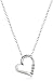Sterling Silver Three-Stone Diamond Heart Pendant Necklace (1/10 cttw, I-J Color, I2-I3 Clarity), 18"