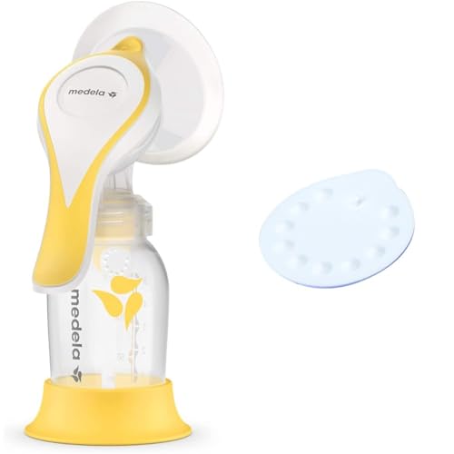Image of Medela Manual Breast Pump with Flex Shields Harmony Single Hand Bundle with 6 Count Medela Spare Pump Membranes