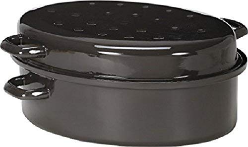 Gansbräter, emailliert Schwarz