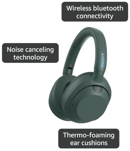 Image of Sony ULT WEAR 900N Wireless Noise Canceling Bluetooth Headphones - Forest Gray (Renewed)