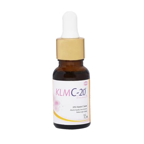 KLM C-20 Face Serum 15ml | High-Potency Vitamin C for Radiant Skin | Antioxidant Protection | Dermatologist Approved
