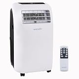 SereneLife Klimaanlage mobil 4-in-1: Luftkühler, Ventilator, Luftentfeuchter + Heizung – Tragbares Klimagerät mit Abluftschlauch, Fernbedienung & Kit für Räume bis 42 m² – Fenster-Montage 9,000 BTU