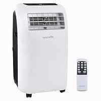 SereneLife Mobiles Klimagerät 3-in-1 mit Luftentfeuchter, Ventilator, Fernbedienung, Fenster-Set, 9.000 BTU, [Klasse A] – Ansicht 1