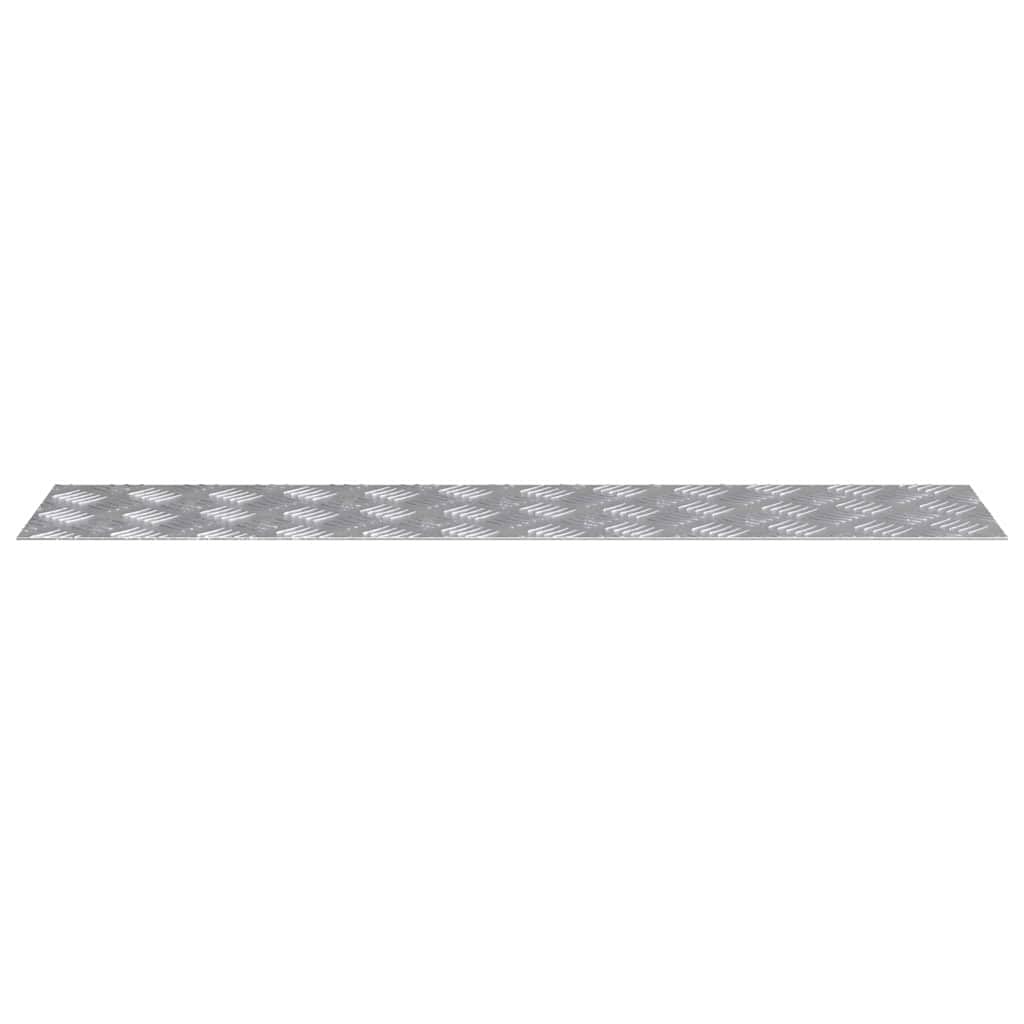 Hothingwell Stopień schodów aluminiowych 90x20 cm 4 sztuki srebrny | Antypoślizgowy wzór w kratkę, do użytku na zewnątrz, łatwa pielęgnacja, nowoczesny design