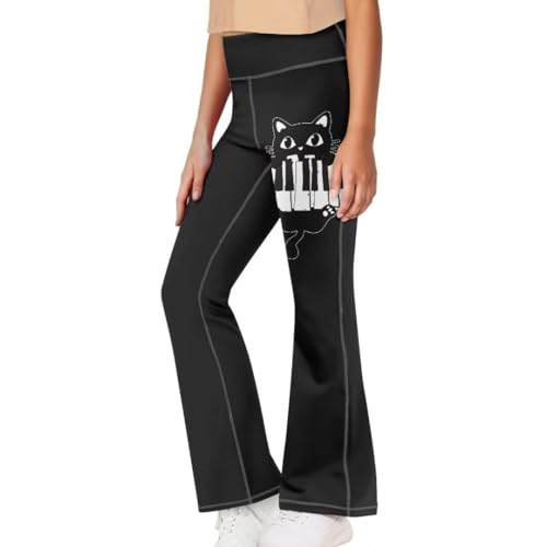 Image of Girls Flare Leggings 5-14T Cute Bell Bottoms for Girl Yoga Pants for Gym