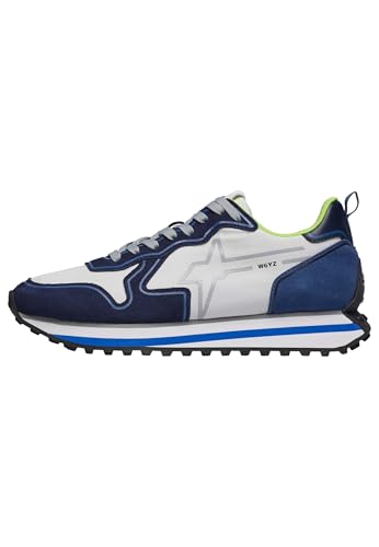 Zapatos planos W6YZ Fresh-Uni: calzado Oxford azul de hombre para el día a día