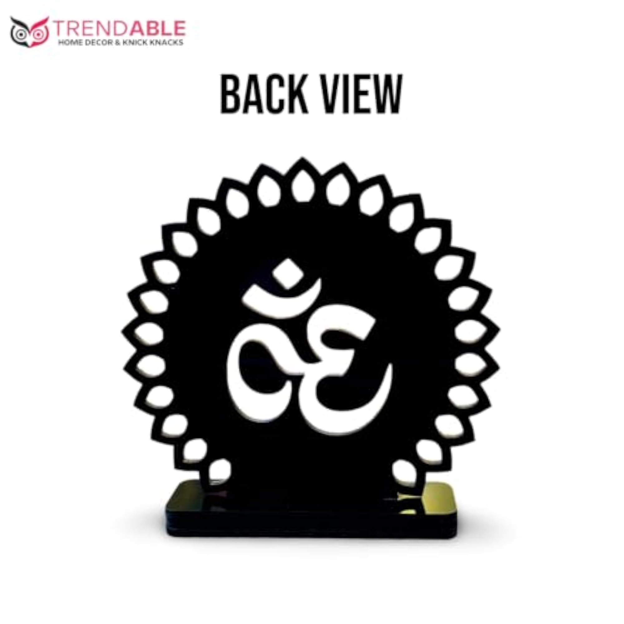 Om Car Dashboard Idol, High Gloss Black Acrylic